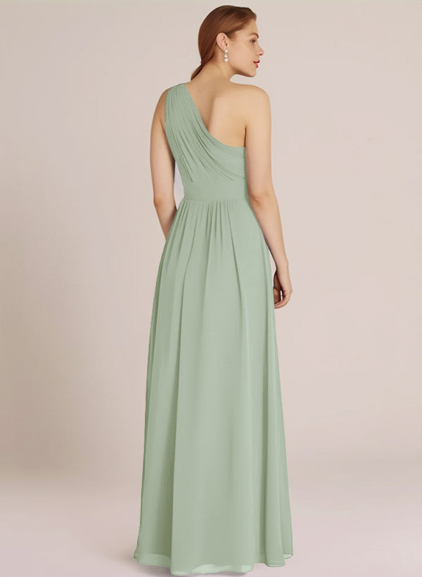 A-Line Chiffon Bridesmaid Dress With Ruffle
