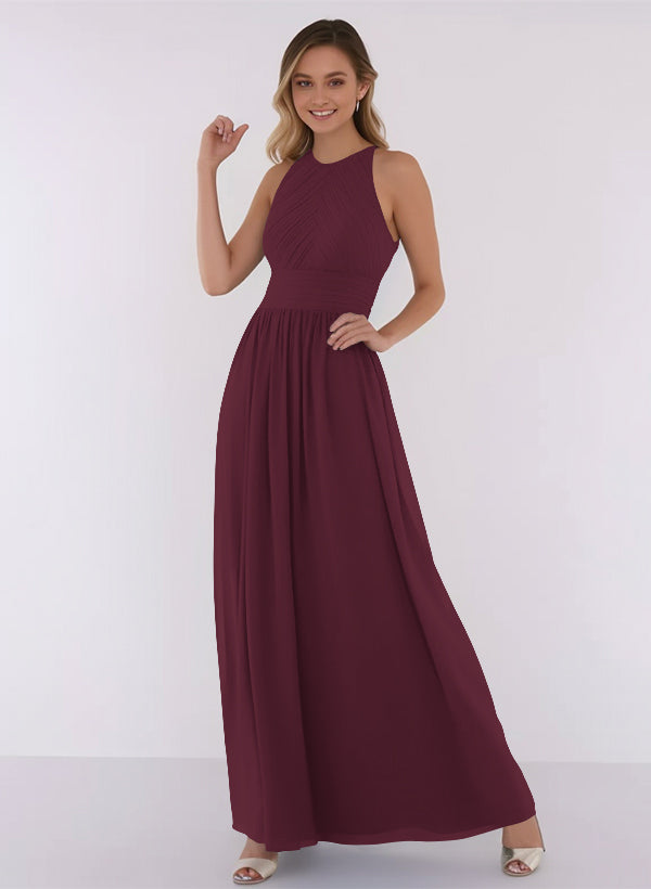 A-Line Chiffon Bridesmaid Dress With Ruffle