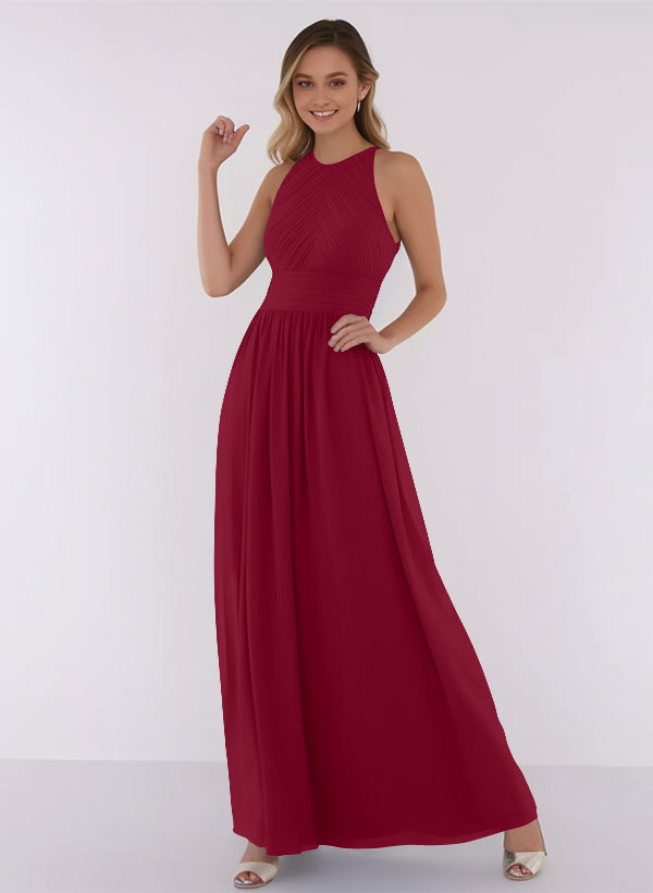 A-Line Chiffon Bridesmaid Dress With Ruffle