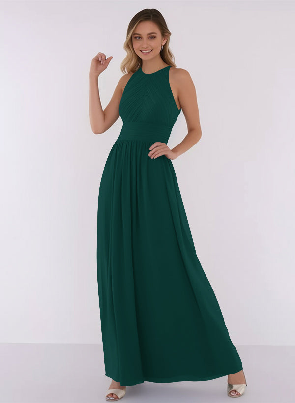 A-Line Chiffon Bridesmaid Dress With Ruffle