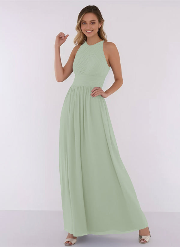 A-Line Chiffon Bridesmaid Dress With Ruffle
