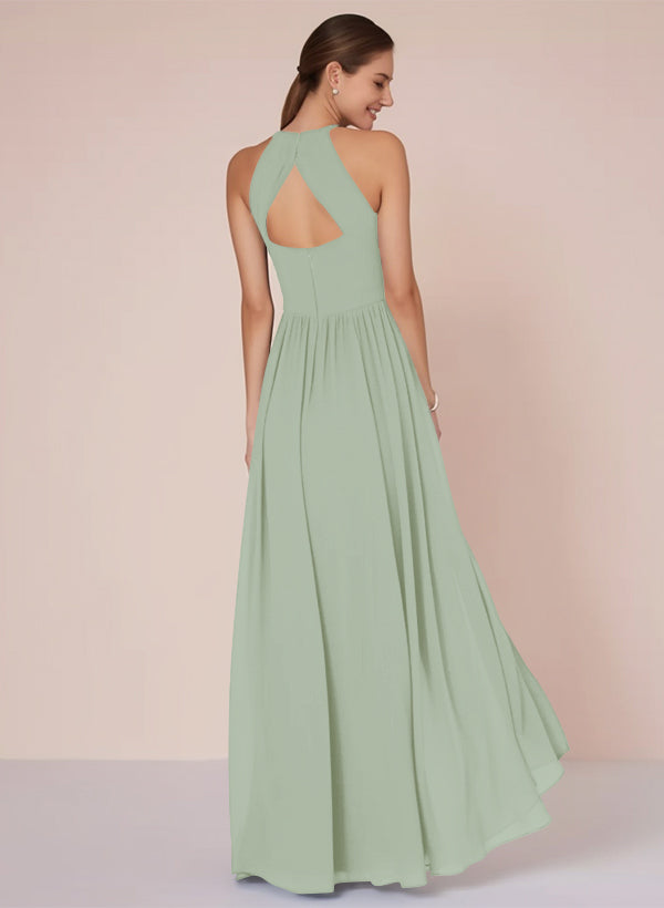 A-Line Chiffon Bridesmaid Dress With Ruffle