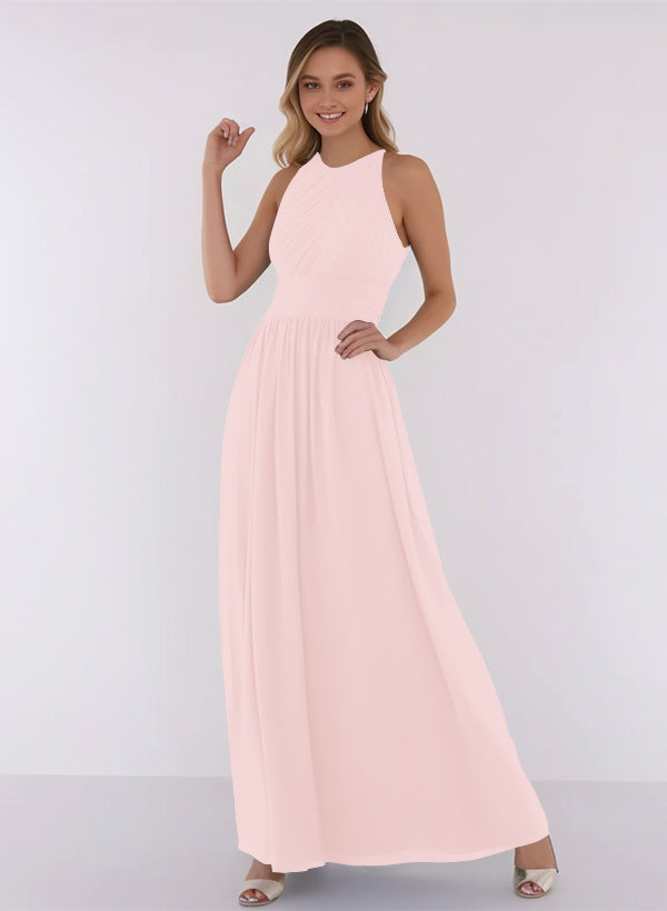 A-Line Chiffon Bridesmaid Dress With Ruffle