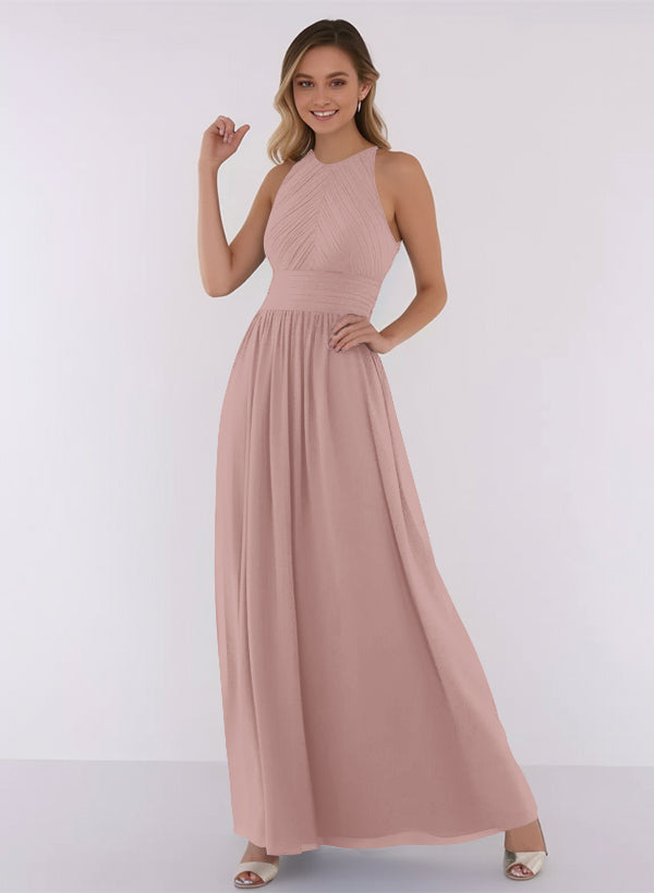 A-Line Chiffon Bridesmaid Dress With Ruffle