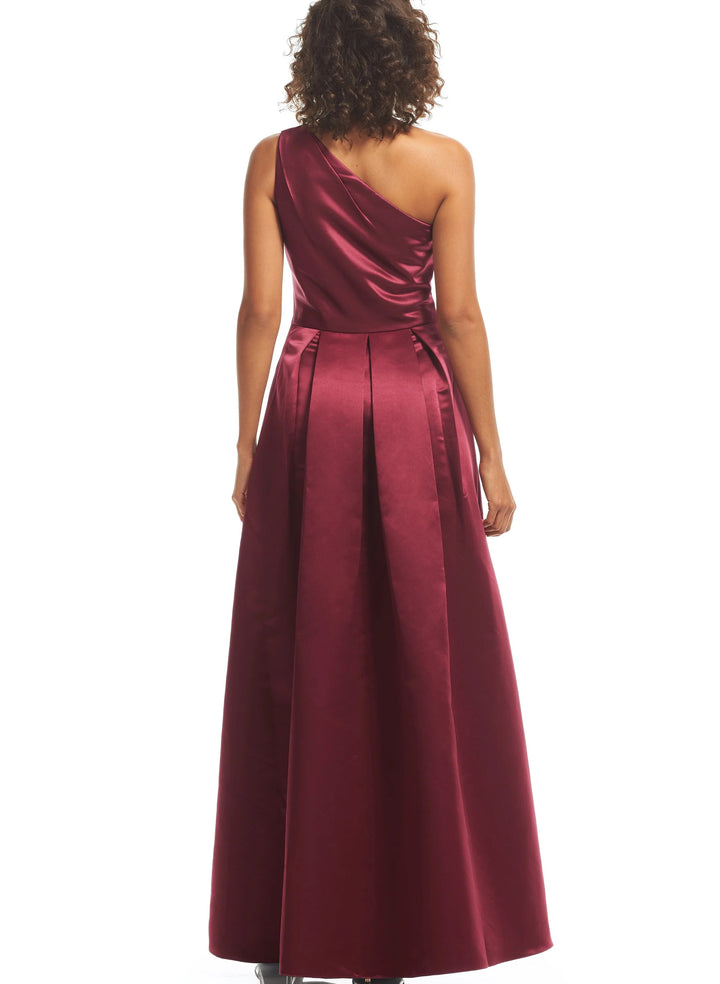 Satin A-Line Bridesmaid Dress with Pockets