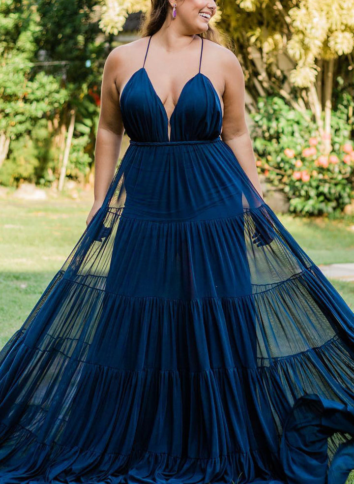 Open Back A-Line Bridesmaid Dresses