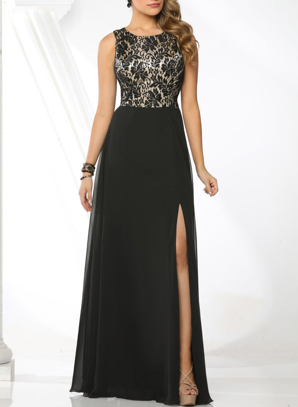 Elegant Lace A-Line Slit Bridesmaid Dresses