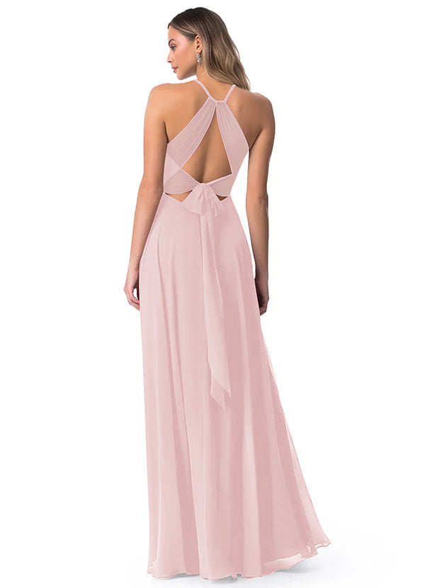 A-Line Chiffon Bridesmaid Dresses Featuring Open Back