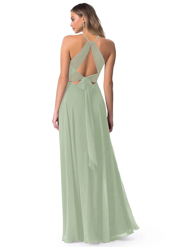 A-Line Chiffon Bridesmaid Dresses Featuring Open Back
