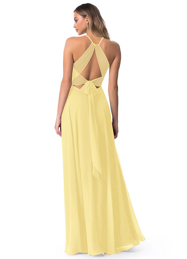 A-Line Chiffon Bridesmaid Dresses Featuring Open Back