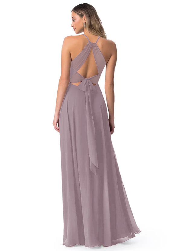 A-Line Chiffon Bridesmaid Dresses Featuring Open Back