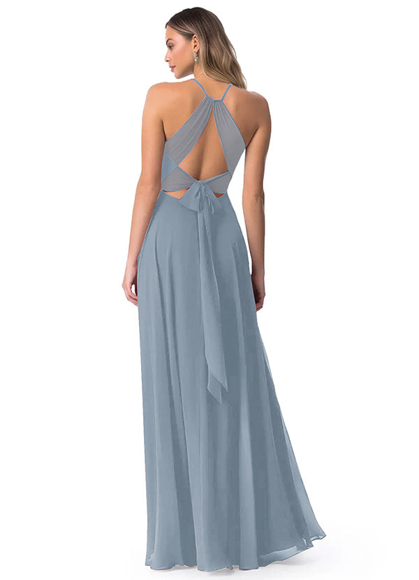 A-Line Chiffon Bridesmaid Dresses Featuring Open Back