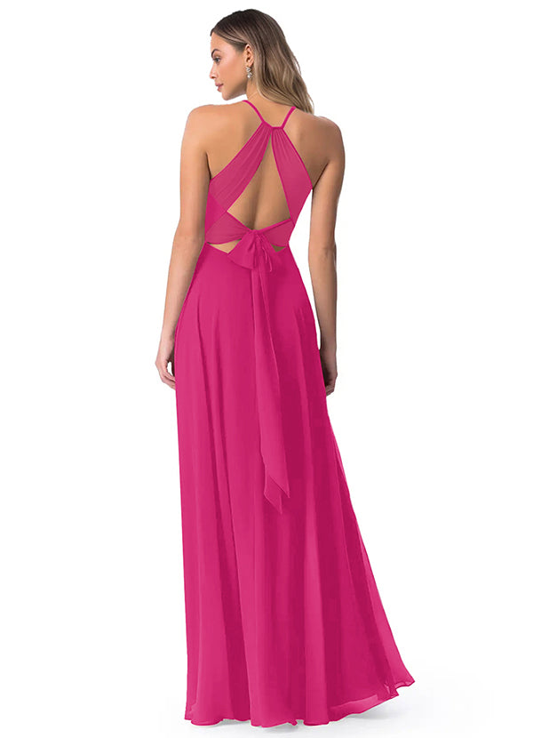 A-Line Chiffon Bridesmaid Dresses Featuring Open Back