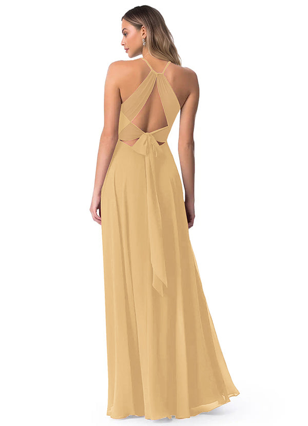 A-Line Chiffon Bridesmaid Dresses Featuring Open Back