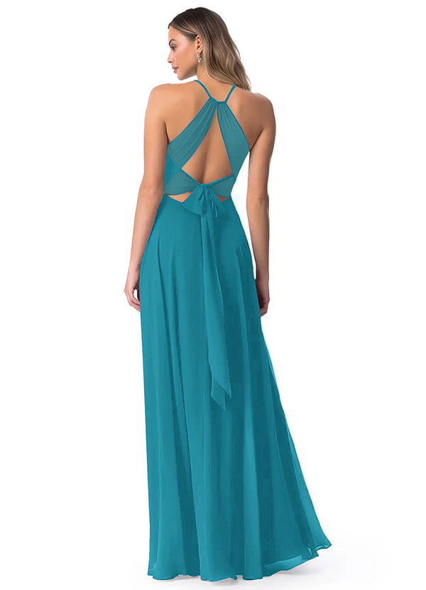 A-Line Chiffon Bridesmaid Dresses Featuring Open Back