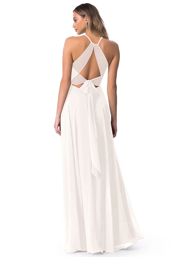 A-Line Chiffon Bridesmaid Dresses Featuring Open Back