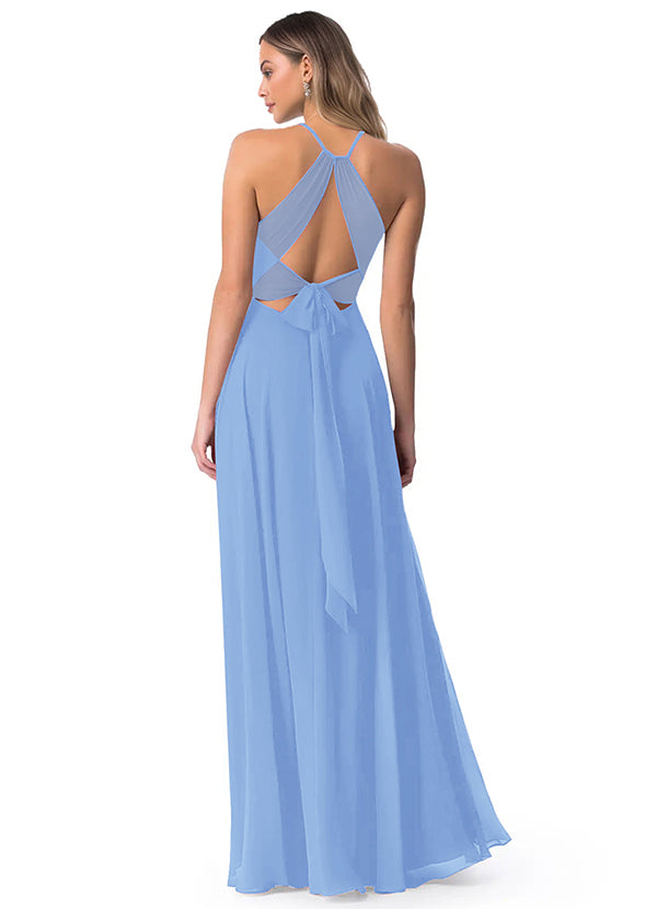 A-Line Chiffon Bridesmaid Dresses Featuring Open Back