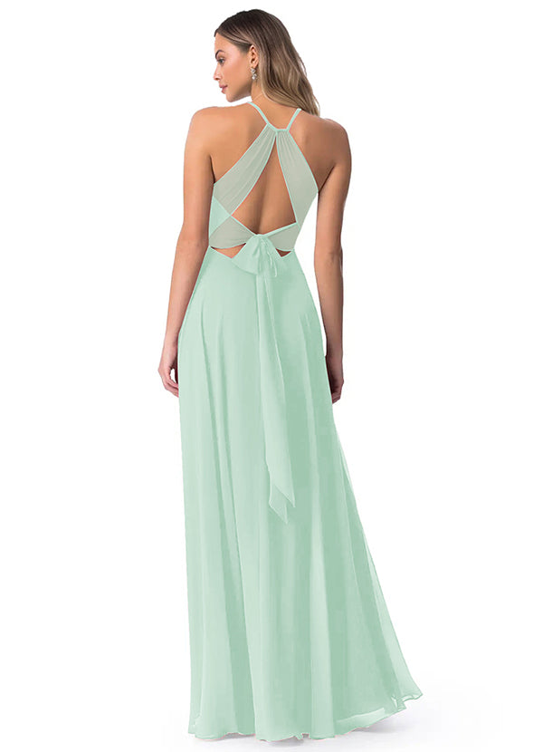 A-Line Chiffon Bridesmaid Dresses Featuring Open Back