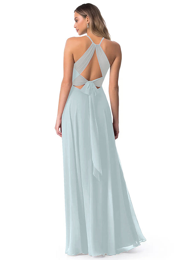 A-Line Chiffon Bridesmaid Dresses Featuring Open Back