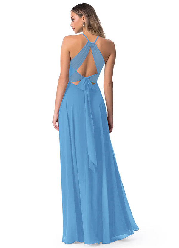 A-Line Chiffon Bridesmaid Dresses Featuring Open Back