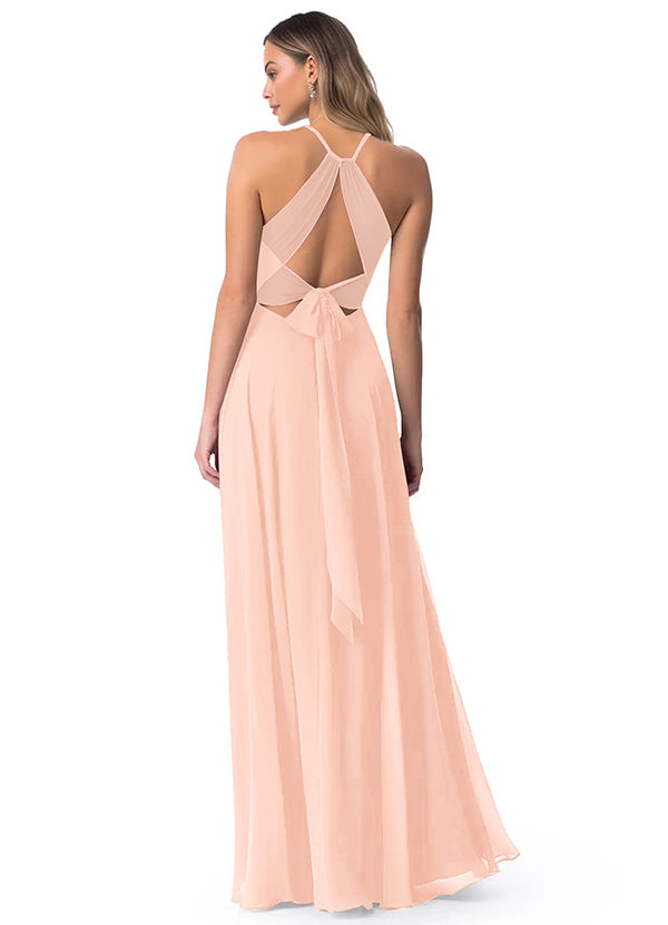 A-Line Chiffon Bridesmaid Dresses Featuring Open Back