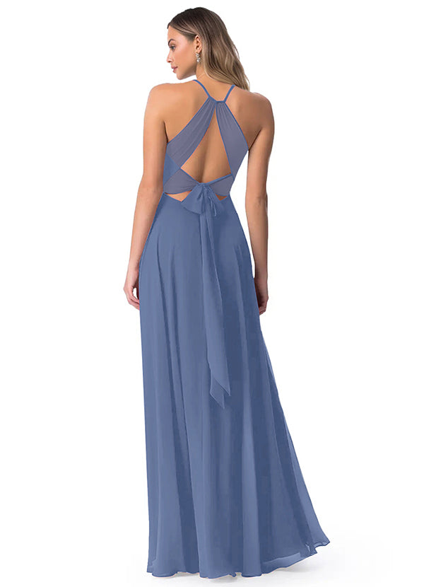 A-Line Chiffon Bridesmaid Dresses Featuring Open Back