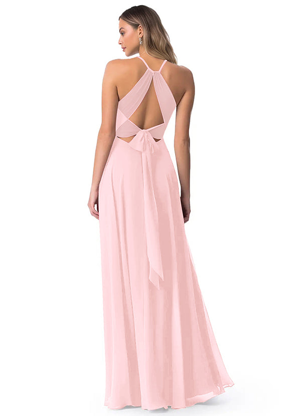 A-Line Chiffon Bridesmaid Dresses Featuring Open Back