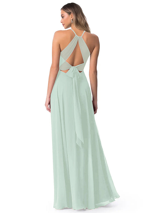 A-Line Chiffon Bridesmaid Dresses Featuring Open Back