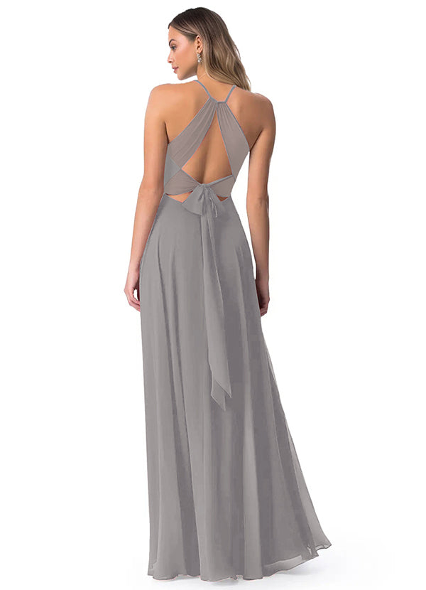 A-Line Chiffon Bridesmaid Dresses Featuring Open Back