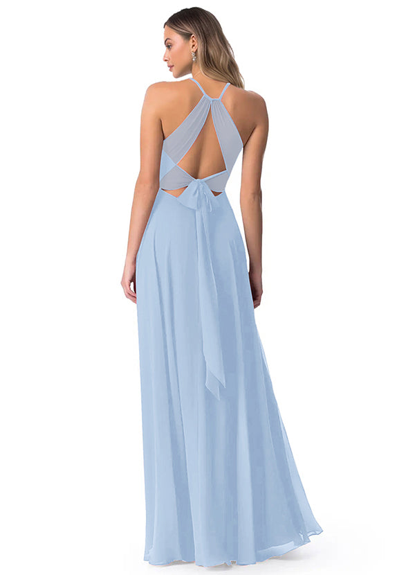 A-Line Chiffon Bridesmaid Dresses Featuring Open Back
