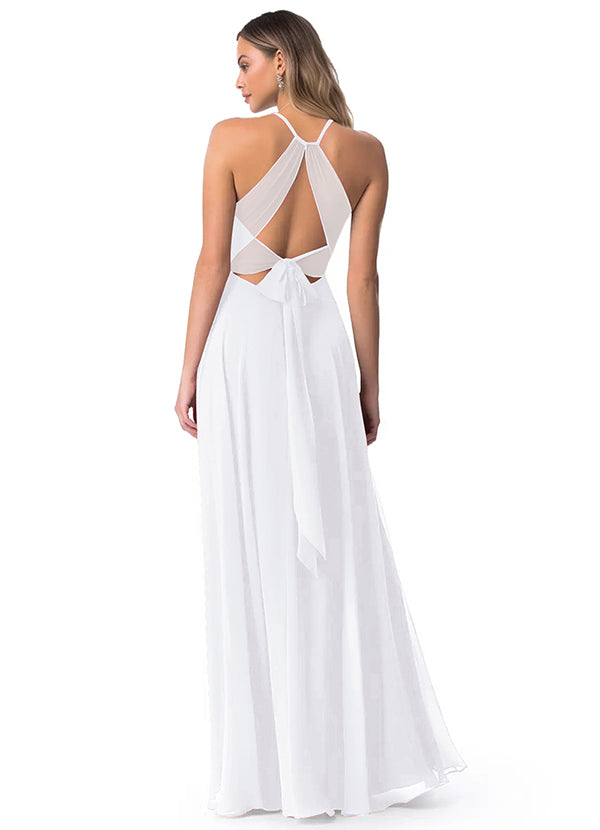 A-Line Chiffon Bridesmaid Dresses Featuring Open Back