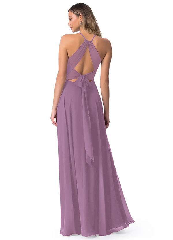 A-Line Chiffon Bridesmaid Dresses Featuring Open Back