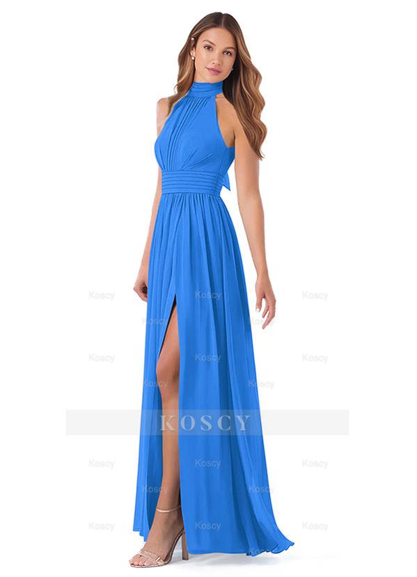 Bridesmaid Dresses: High Neck Chiffon with Bow Bridesmaid Dresses: High Neck Chiffon with Bow