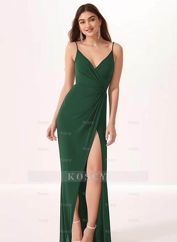 Chiffon Bridesmaid Dress with Split Front