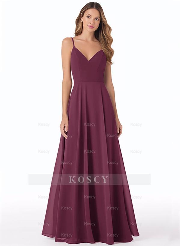 Chiffon V-Neck A-Line Bridesmaid Dresses