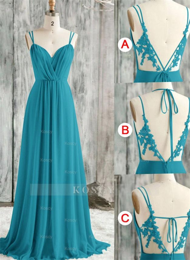 Convertible Bridesmaid Dresses with Lace Spaghetti Straps Convertible Bridesmaid Dresses with Lace Spaghetti Straps