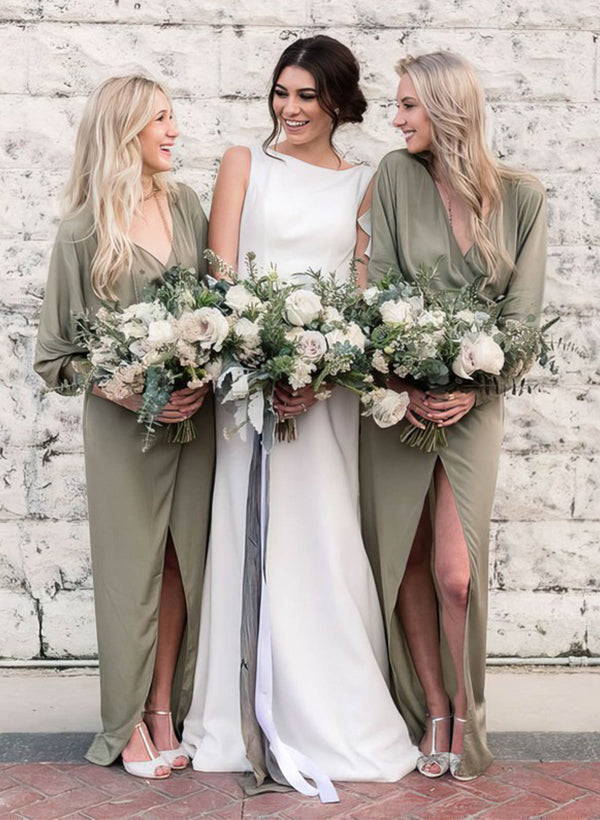 tight knee length dress Tika Cabaret Dress Tight Knee-Length Dress Long Sleeve Cleavage Plus Size  Simple Lace Elegant Slit High Neck Stretch Three-Quarter Sleeve main image 1