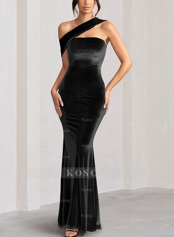 Off-The-Shoulder Sleeveless Velvet Bridesmaid Dresses Off-The-Shoulder Sleeveless Velvet Bridesmaid Dresses