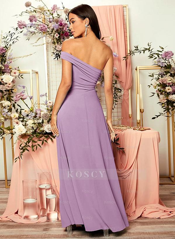 Mini Dress Lavender One Shoulder Dress One-Shoulder A-Line Chiffon Prom Dress With Cascading Ruffles Mini Dress Lavender One Shoulder Dress One-Shoulder A-Line Chiffon Prom Dress With Cascading Ruffles