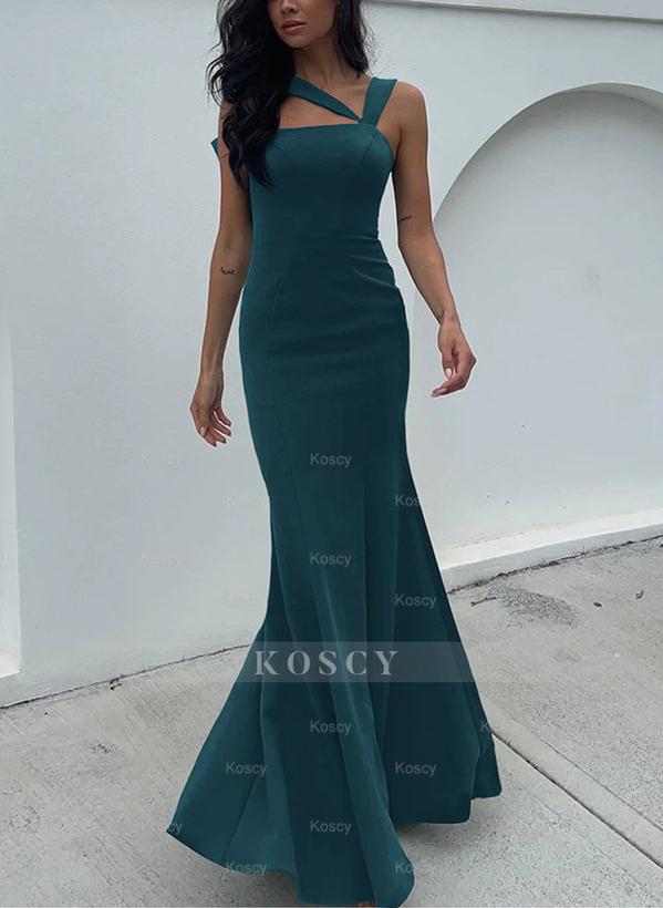 One Shoulder Trumpet Mermaid Open Back Bridesmaid Dresses With Bow One Shoulder Trumpet Mermaid Open Back Bridesmaid Dresses With Bow